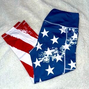 CVG American Flag Capri Leggings